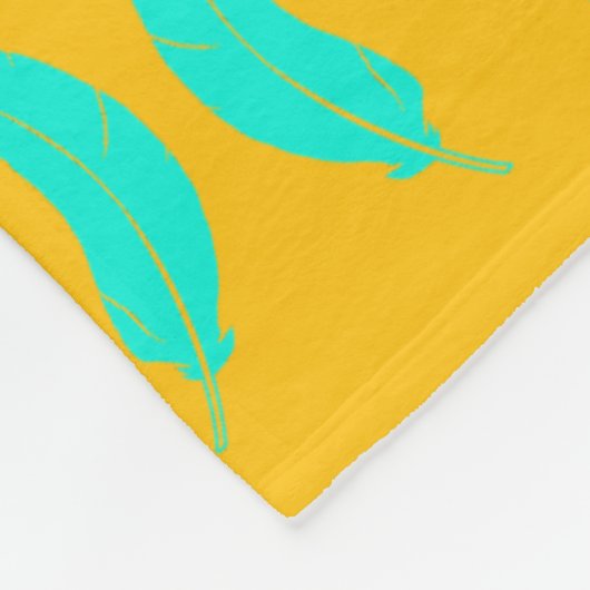 New Mexico Red Zia Turquoise Feathers Fleece Deken (Hoek)