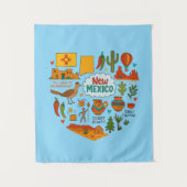New Mexico Reisiconen Wandkleed (Voorkant)