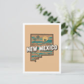 New Mexico Retro Travel Design Iconische Verenigde Briefkaart (Staand voorkant)