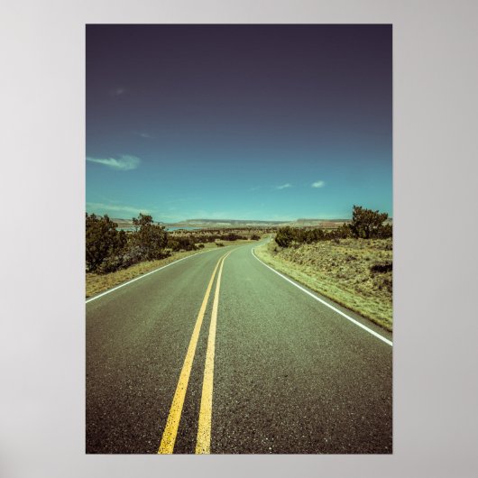 New Mexico Road Trip Landscape Foto Poster (Voorkant)