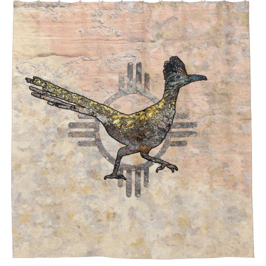 New Mexico Roadrunner Douchegordijn (Voorkant)