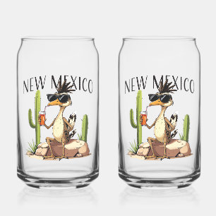 New Mexico Roadrunner met een drankje Blikvorm Glas