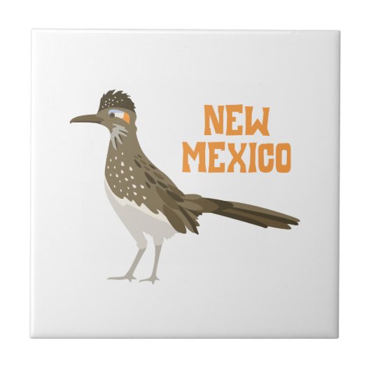 New Mexico Roadrunner Tegeltje (Voorkant)