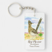 New Mexico Roadrunner Yucca Flower Sleutelhanger (Voorkant)