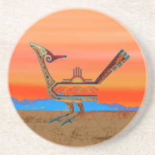 New Mexico Roadrunner Zandsteen Onderzetter