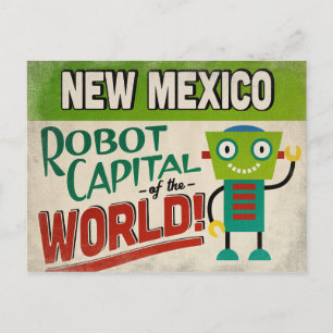 New Mexico Robot - Funny  Briefkaart