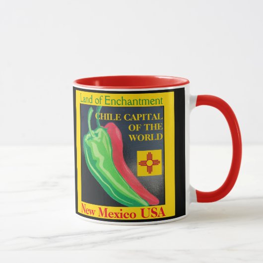 New Mexico Rode of Groene Chili Coffee Cup Mok (Rechts)