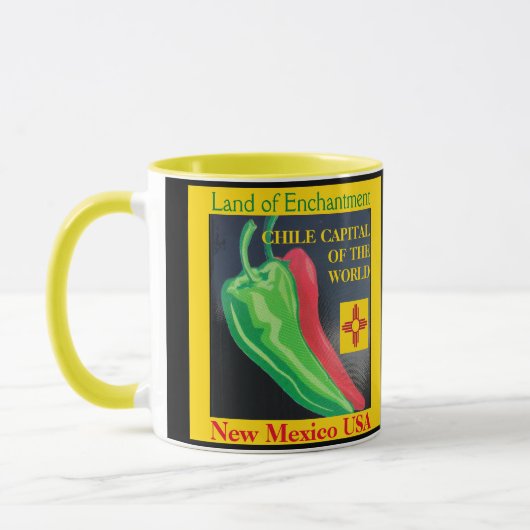 New Mexico Rode of Groene Chili Coffee Cup Mok (Links)