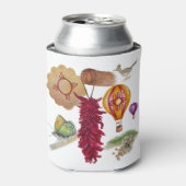 New Mexico Rood Chili Pinõn Zia Hete Luchtballon Blikjeskoeler (Blikje Voorkant)