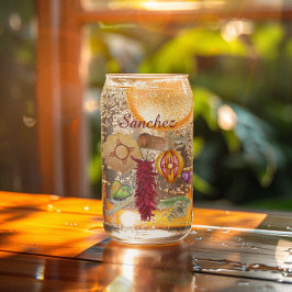 New Mexico Rood Chili Pinõn Zia Hete Luchtballon Blikvorm Glas