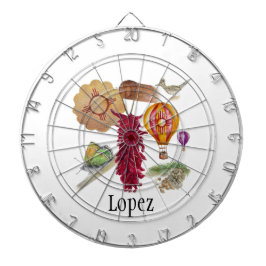 New Mexico Rood Chili Pinõn Zia Hete Luchtballon Dartbord