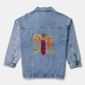 New Mexico Rood Chili Pinõn Zia Hete Luchtballon Denim Jacket (Achterkant)