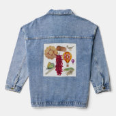 New Mexico Rood Chili Pinõn Zia Hete Luchtballon Denim Jacket (Achterkant)