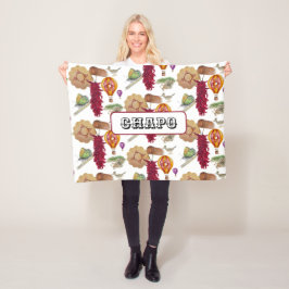 New Mexico Rood Chili Pinõn Zia Hete Luchtballon Fleece Deken