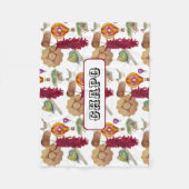 New Mexico Rood Chili Pinõn Zia Hete Luchtballon Fleece Deken (Voorkant)