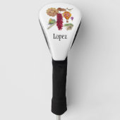 New Mexico Rood Chili Pinõn Zia Hete Luchtballon Golfheadcover (Voorkant)