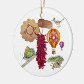 New Mexico Rood Chili Pinõn Zia Hete Luchtballon Keramisch Ornament (Links)