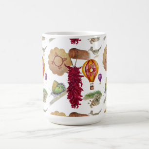 New Mexico Rood Chili Pinõn Zia Hete Luchtballon Koffiemok