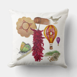 New Mexico Rood Chili Pinõn Zia Hete Luchtballon Kussen