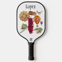 New Mexico Rood Chili Pinõn Zia Hete Luchtballon Pickleball Paddle