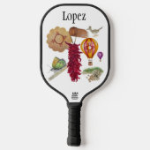 New Mexico Rood Chili Pinõn Zia Hete Luchtballon Pickleball Paddle (Achterkant)