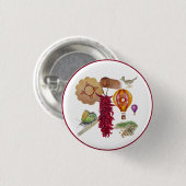 New Mexico Rood Chili Pinõn Zia Hete Luchtballon Ronde Button 3,2 Cm (Voorkant /achterkant)