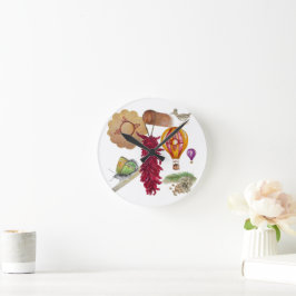 New Mexico Rood Chili Pinõn Zia Hete Luchtballon Ronde Klok