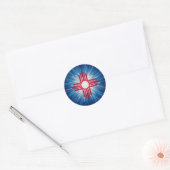 New Mexico rood wit en blauw Ronde Sticker (Envelop)