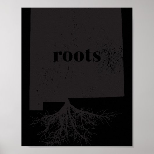 New Mexico Roots State Map Shirt Home Love Pride G Poster (Voorkant)