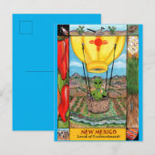 New Mexico Roswell Alien Funny Hot Air Ballon Zia Briefkaart (Voorkant / Achterkant)