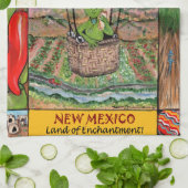 New Mexico Roswell Alien Funny Hot Air Ballon Zia Theedoek (Gevouwen)