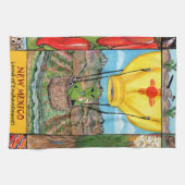 New Mexico Roswell Alien Funny Hot Air Ballon Zia Theedoek (Horizontaal)