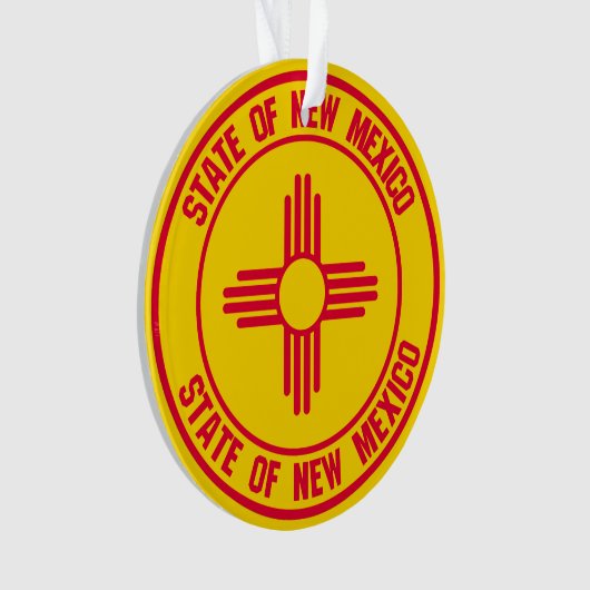 New Mexico Round Emblem Ornament (voorkant)