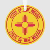 New Mexico Round Emblem Ornament (achterkant)