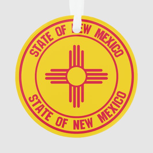 New Mexico Round Emblem Ornament (achterkant)