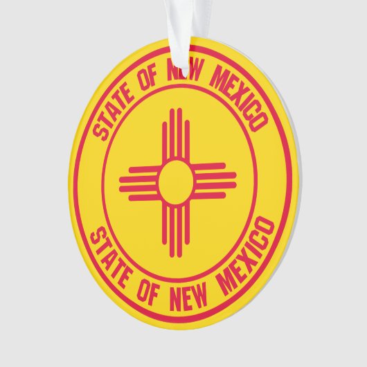 New Mexico Round Emblem Ornament (voorkant)