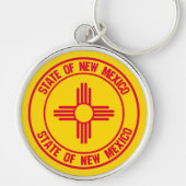 New Mexico Round Emblem Sleutelhanger (Voorkant)