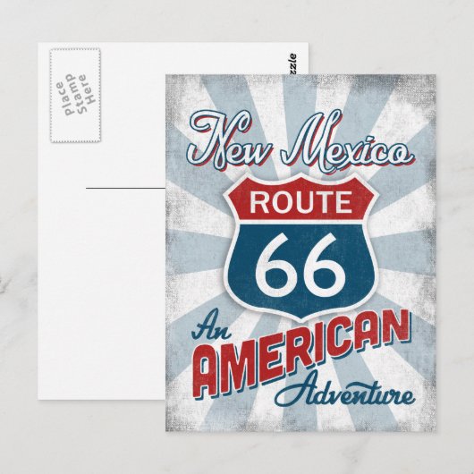 New Mexico Route 66  Amerika Briefkaart (Voorkant / Achterkant)