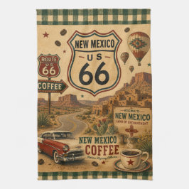 New Mexico Route 66 Betoverde Café Stijl Theedoek