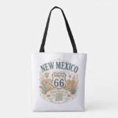 New Mexico Route 66 Desert Ziel Boho Tote Bag (Achterkant)