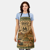 New Mexico Route 66 Enchanted Café Road Schort (Gedragen)