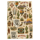 New Mexico Route 66 Fiesta Trail Medium Cadeauzakje (Achterkant)