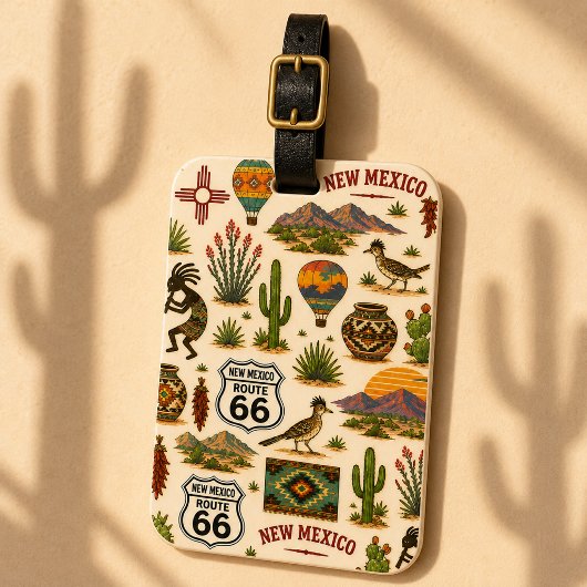 New Mexico Route 66 Reisverlangen Bagagelabel