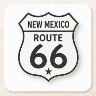 New Mexico Route 66 Retro Witte Schild Onderzetter