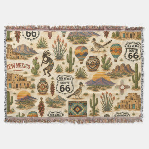 New Mexico Route 66 woestijn drift Deken