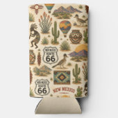 New Mexico Route 66 Woestijnkoude Seltzer Blikjeskoeler (Achterkant)