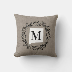 New Mexico rustieke krans monogram Sierkussen
