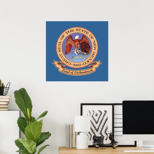 New Mexico Seal Poster (Thuiskantoor)