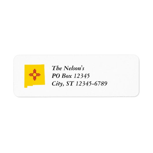 New Mexico Shape Etiket (Voorkant)