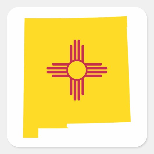 New Mexico Shape Vierkante Sticker (Voorkant)